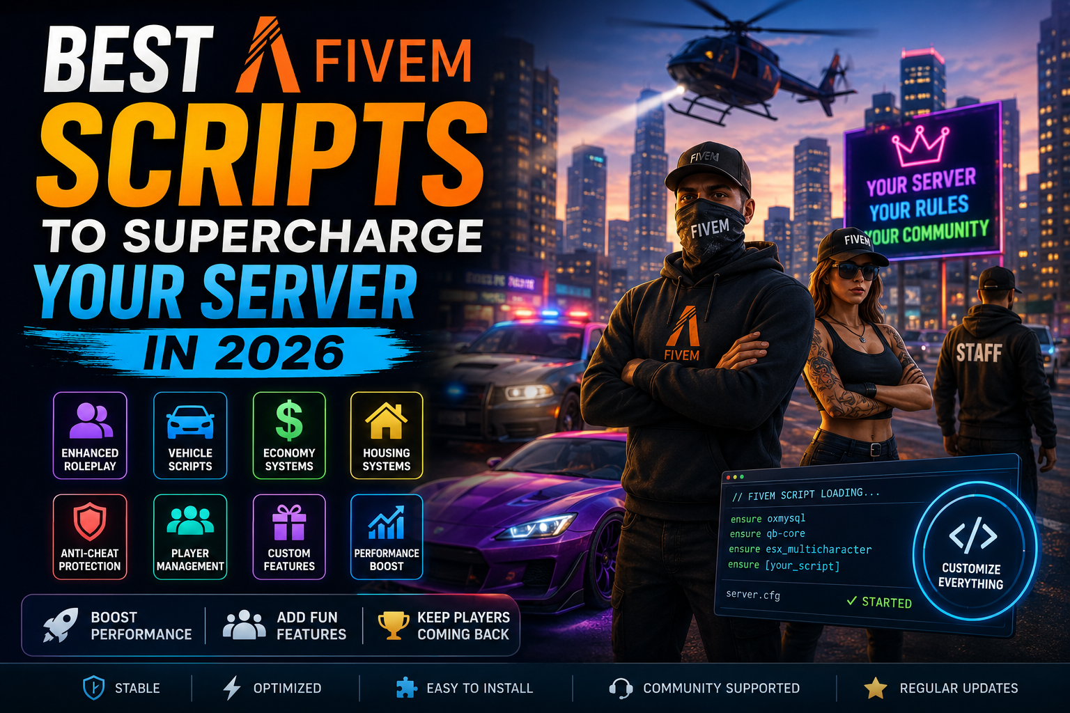 Best Fivem Scripts to Supercharge Your Server in 2026